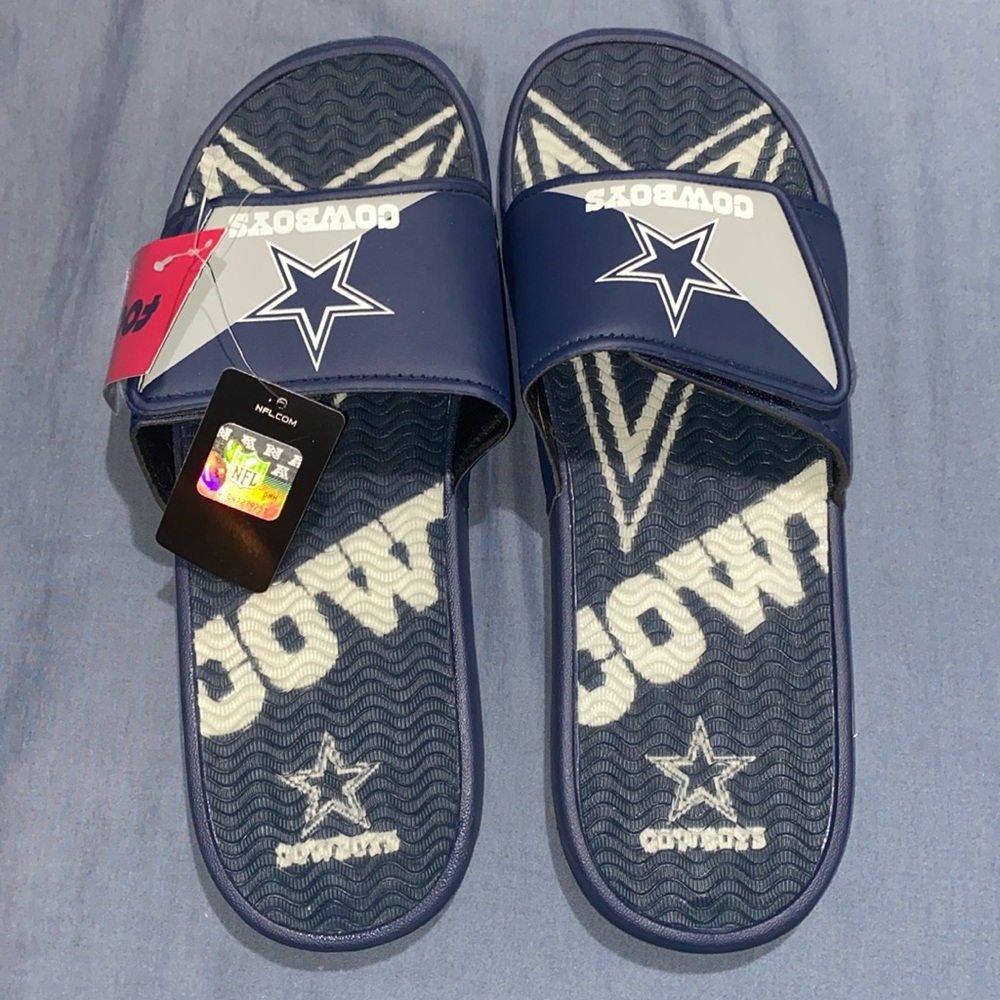 FOCO Men's NFL Team Logo Athletic Gel Sandal Slides